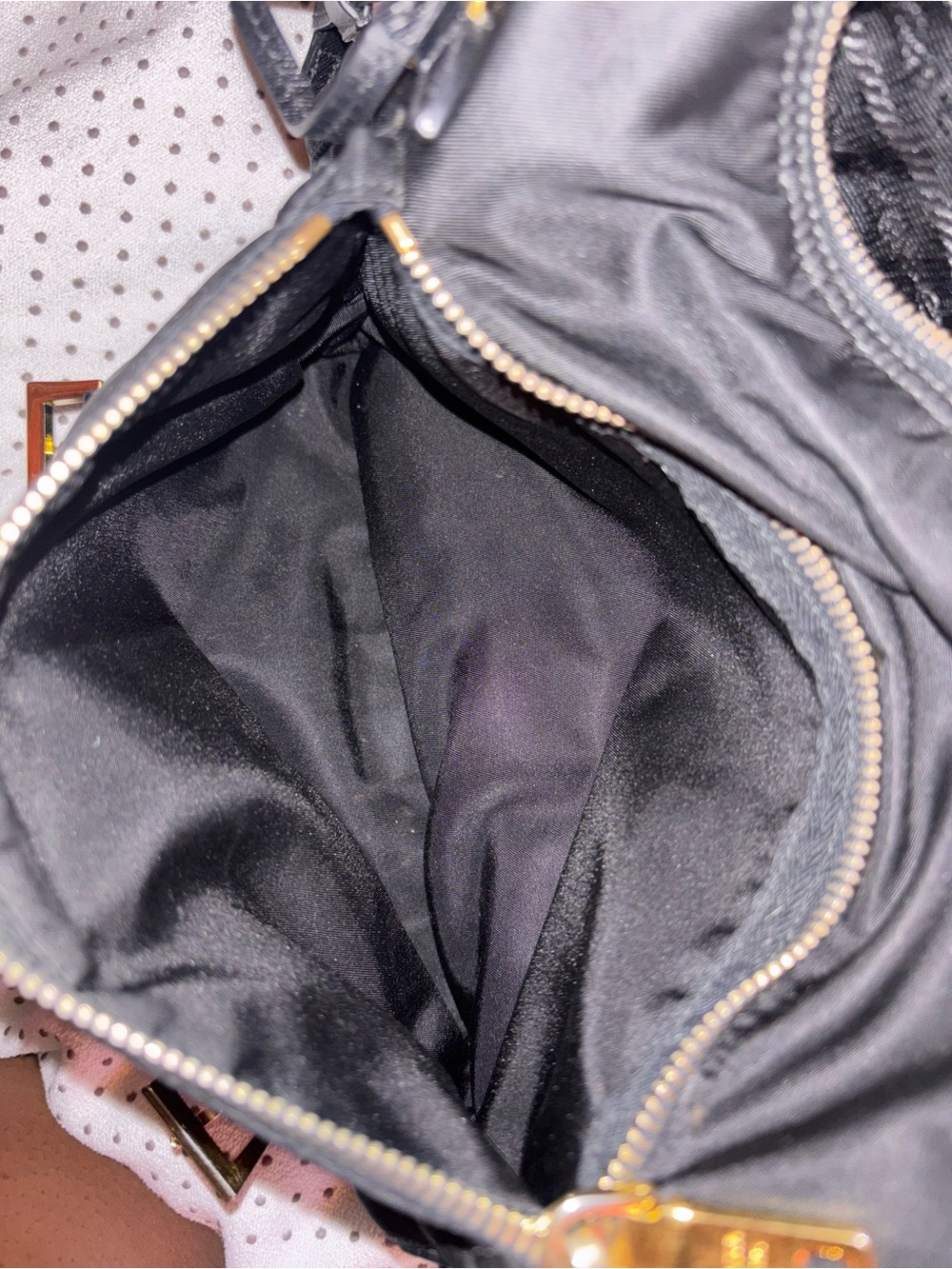 Prada Black Nylon Messenger Bag with Gold Hardware - Picture 5 of 15